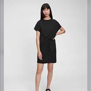 Gap Women's Knot-Twist T shirt Dress, NWT, True Black, Small